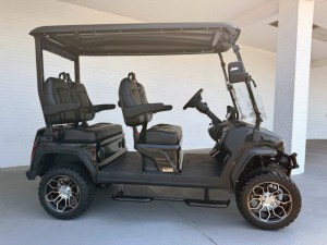 Black Out Evolution Maverick 4 Forward Seating Golf Cart 02